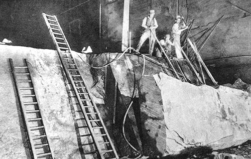 extraction dans la carrière de martelange