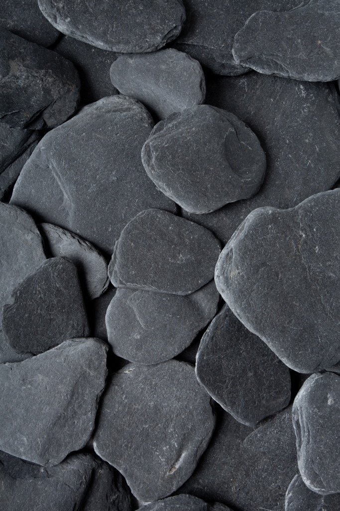 Donkerblauwe platte keien — formaat M — 1 m³