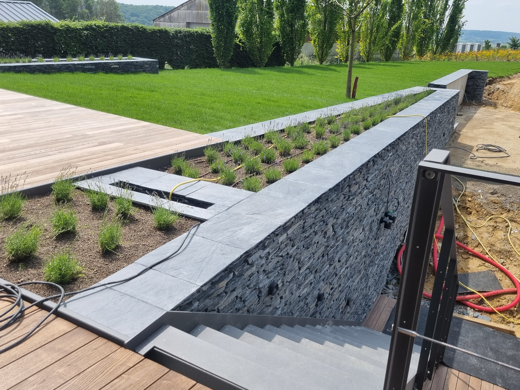 [WSLINEAFL100303] Couvres murs Linéa flammées (100 x 30 x 3)